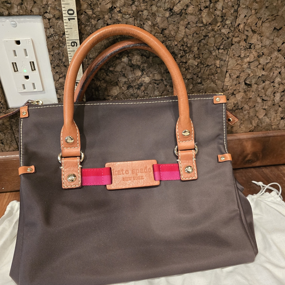 Kate Spade Brown And Pink Purse Bag. Packable.